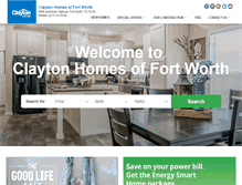 Tablet Screenshot of claytonhomesfortworth.com